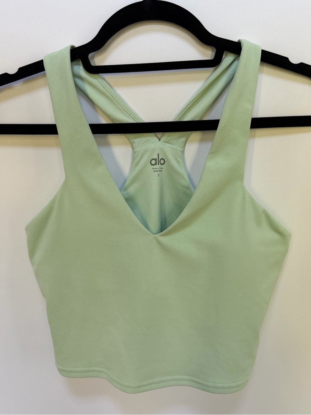 Alo Yoga Set-Color Spearmint, Airbrush Real Bra Tank & Match Point Shorts,Size S - Picture 3 of 10